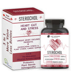 A Natural Supplement bottle and box that is a Statin Substitute, Heart Probiotic and Plant sterol with Ashwagandha