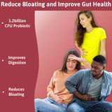 People holding their stomachs feeling bloated. Probiotic, heart probiotic, bloating relief, improve digestion, gut relief